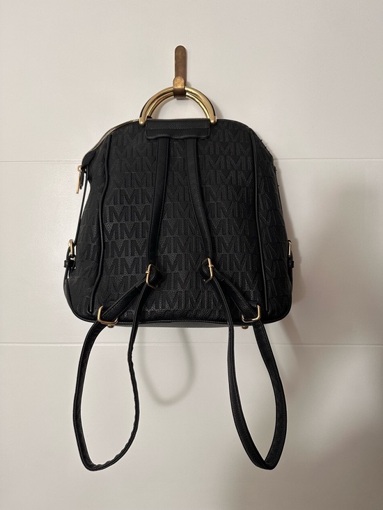 MKF Collection Cora Milan M Signature Trendy Backpack Black and Gold main image 6